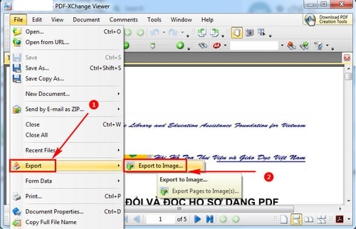 Hướng Dẫn Đơn Giản Chuyển Đổi PDF Thành Ảnh 2 Chuyển PDF sang ảnh bằng PDF – Xchange Viewer