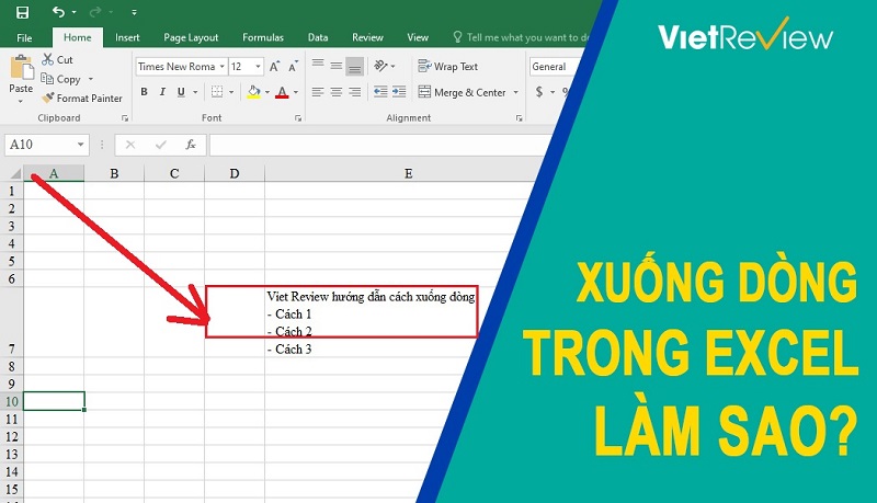 Cách Thực Hiện Xuống Dòng Trong Excel Để Tối Ưu Hóa Bảng Tính