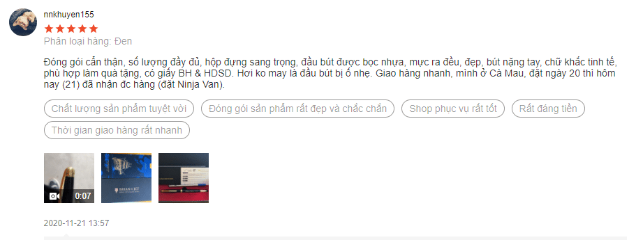 Review bút ký doanh nhân Brian & Jet: Có đẳng cấp như quảng cáo? 8 Một số đánh giá của người dùng về bút ký Brian & Jet BJ003